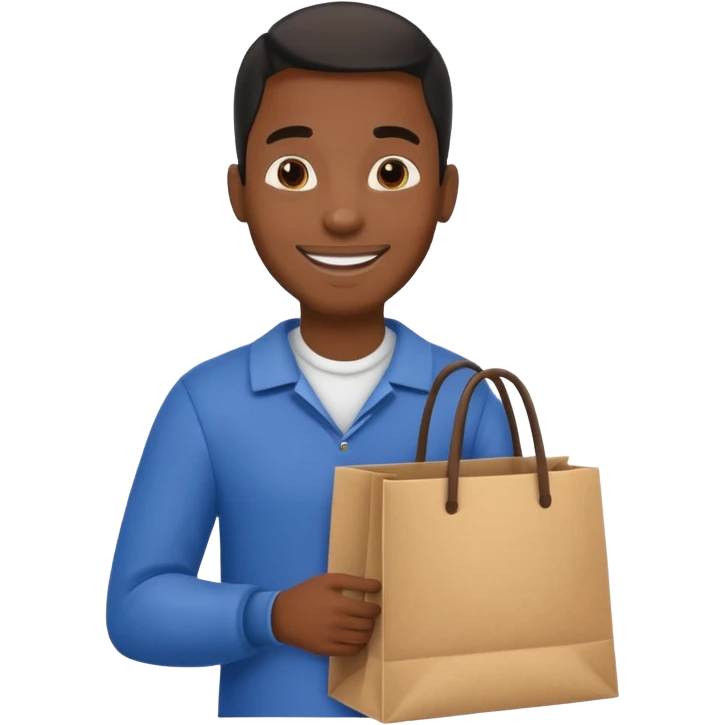 Market Shopper black man emoji