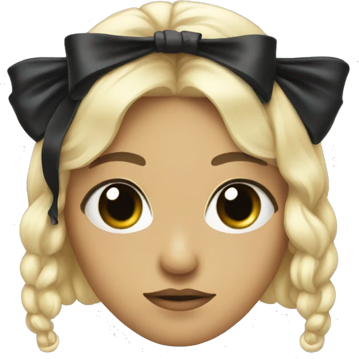 Black Gothic Bow emoji