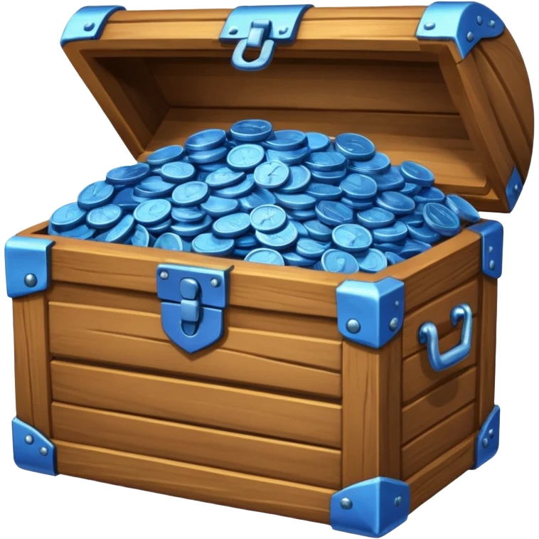 chest of blue coins emoji