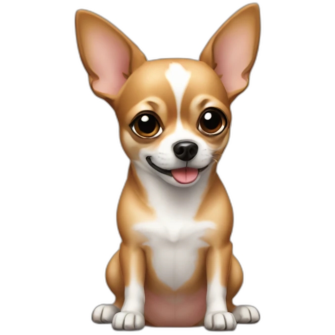 chihuahua dog with iphone emoji