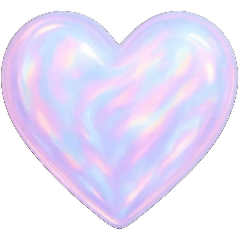 heart with a delicate opal effect emoji