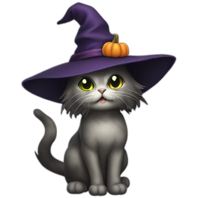 Witch cat emoji