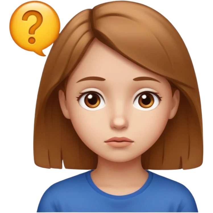 Girl, Questioning face, thinking emoji