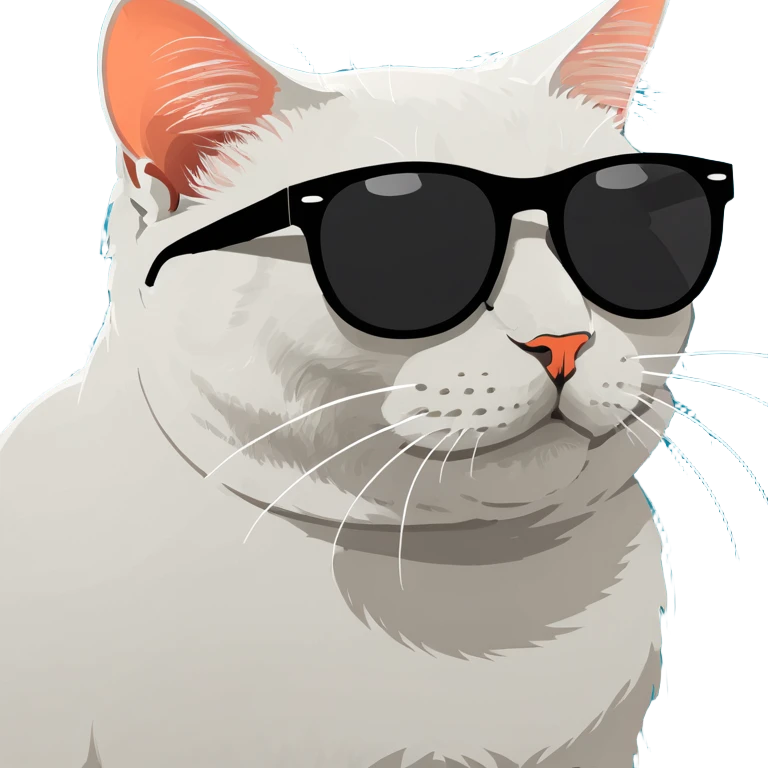 Cat with sunglasses emoji
