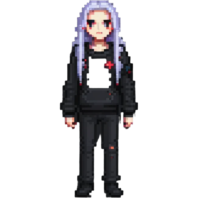 strange character with fashionable minimalist clothes emoji