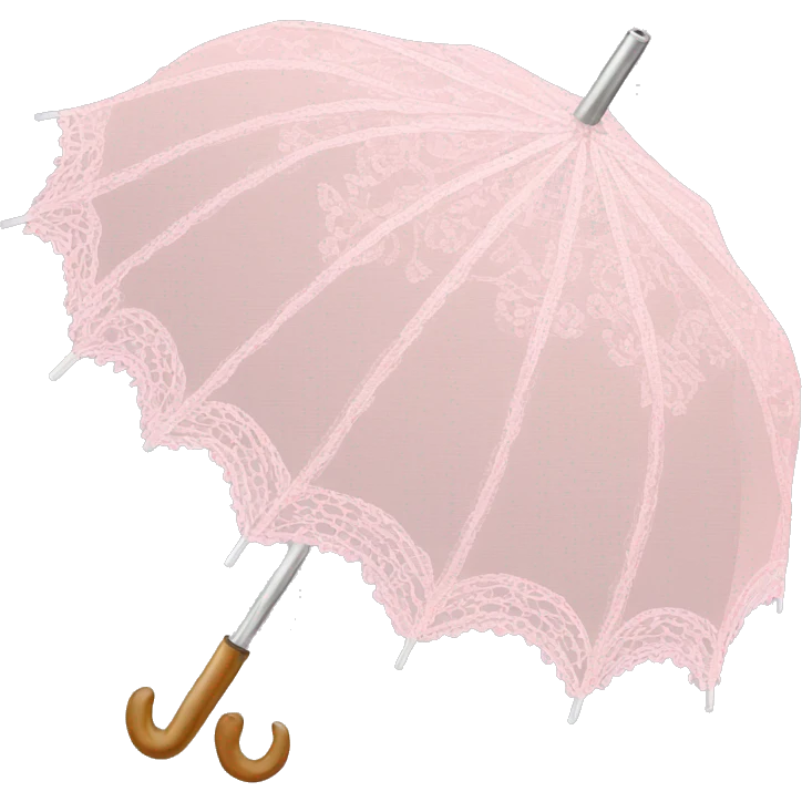 pastel pink lace umbrella emoji