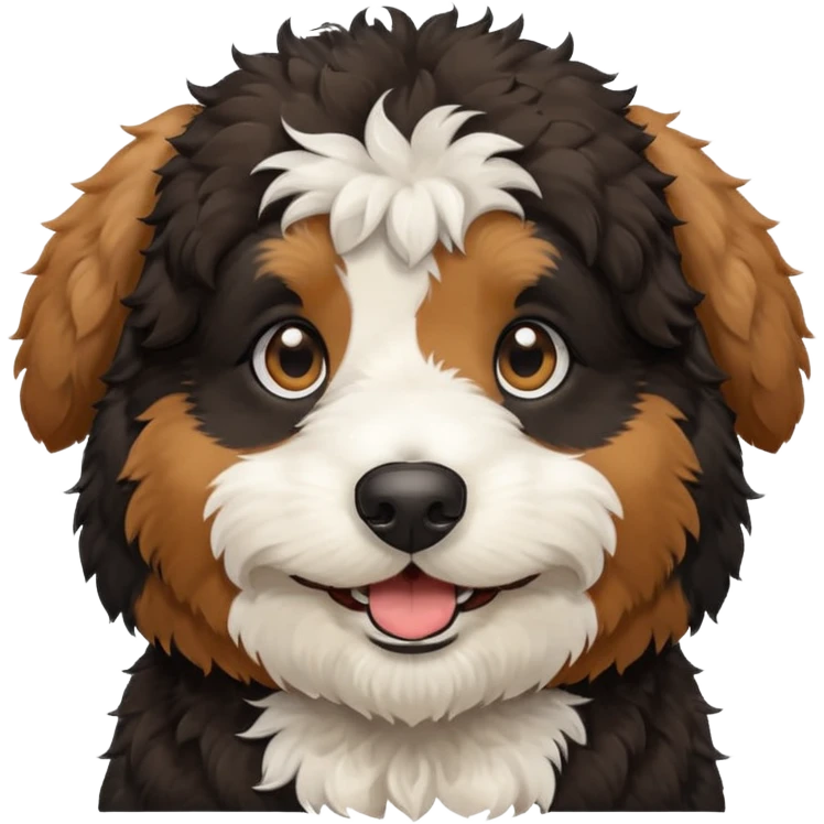 happy bernedoodle face emoji