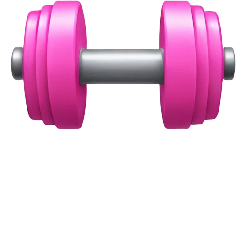 pink dumbbell emoji