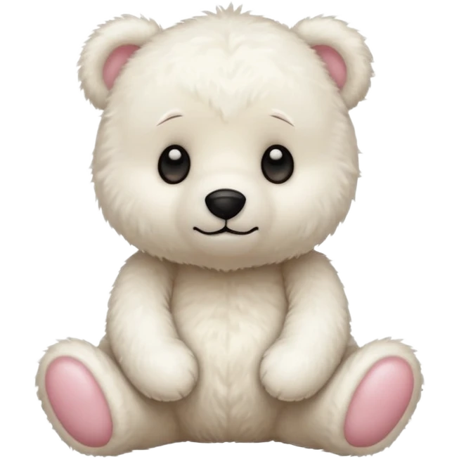 Oso de peluche blanco Adorable emoji
