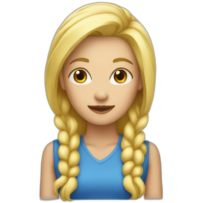 Femme blonde avec des taches de rousseur emoji