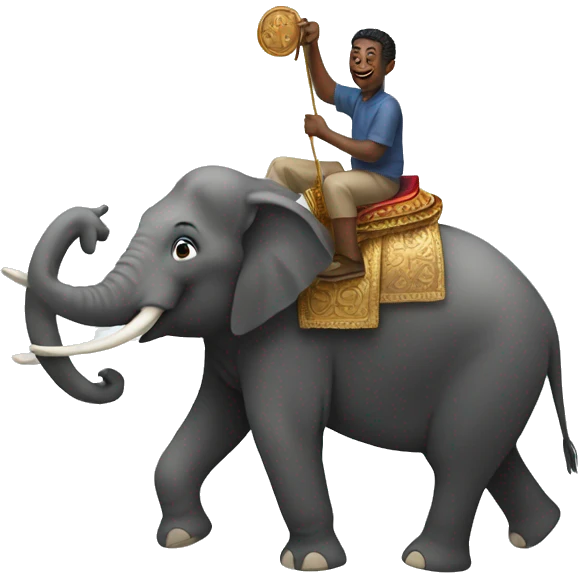 Person riding a elephant  emoji
