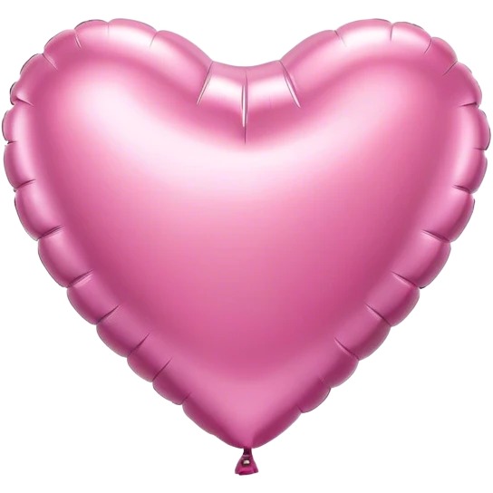 Aesthetic pink metallic inflatable heart-shaped balloon  emoji