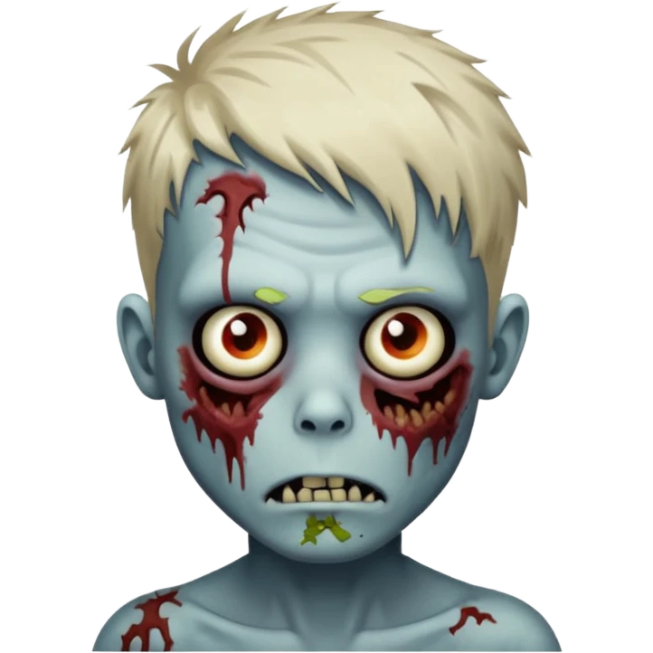 zombie boy with short hair emoji