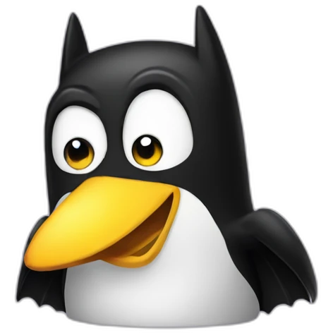 Pingouin en batman emoji