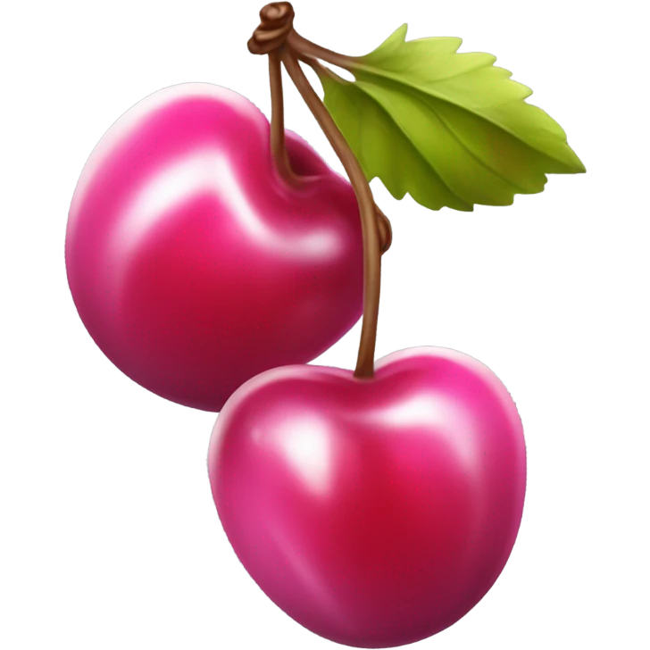 Pink cherries emoji