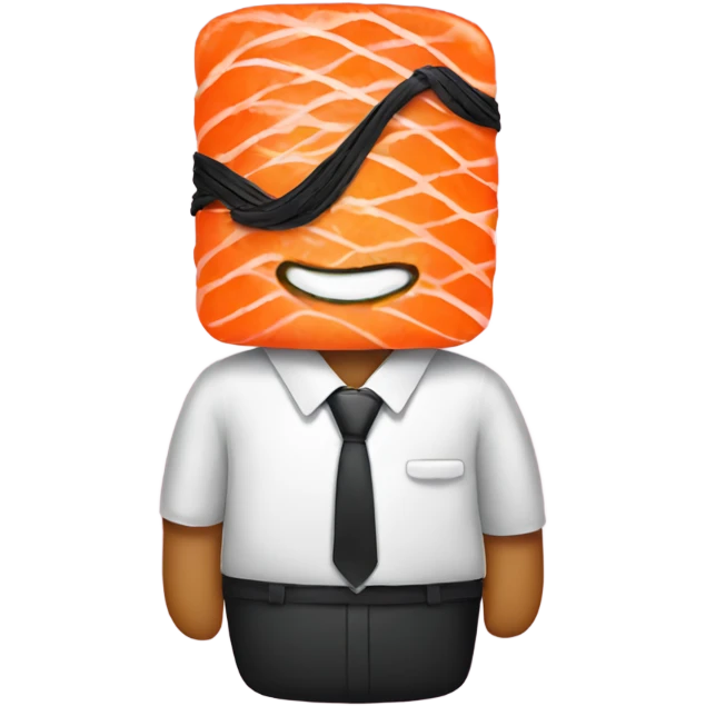 Sushi wearing a tie emoji