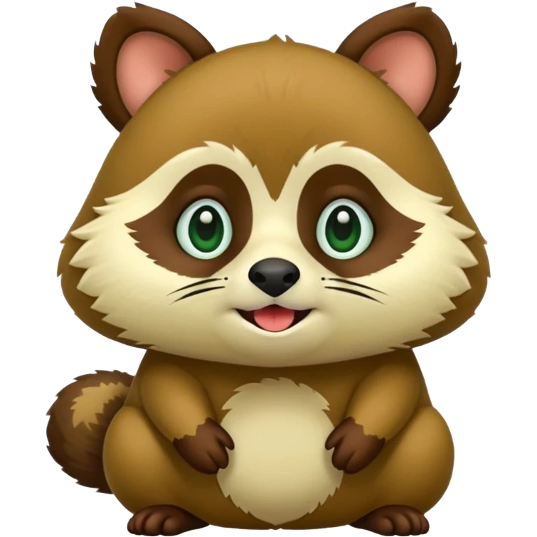 Green tanuki emoji
