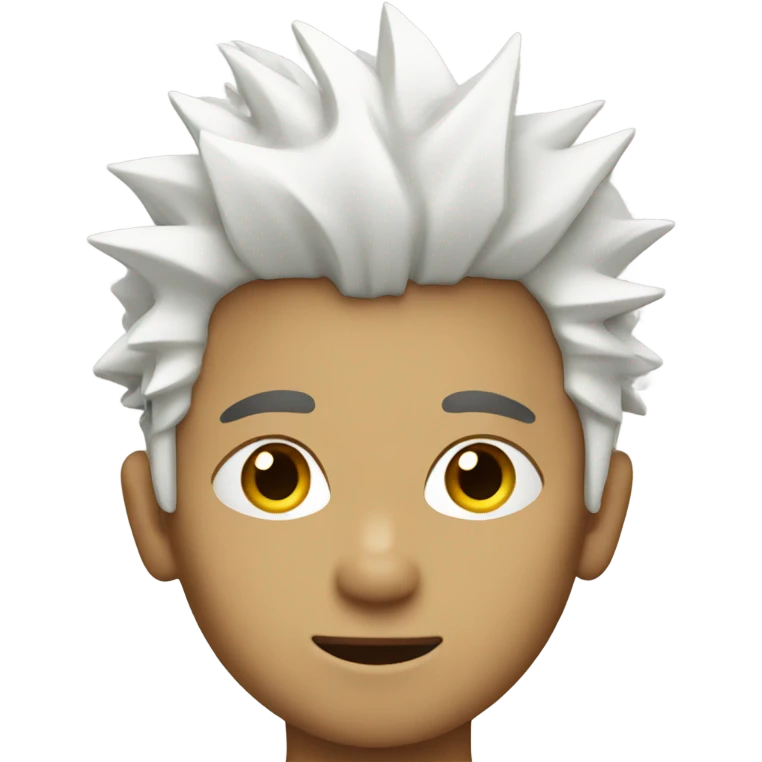 boy with white spikey hair emoji