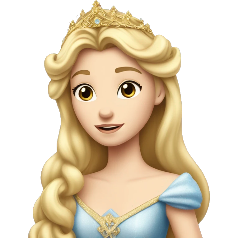 Princess Aurora with gold tiara  emoji