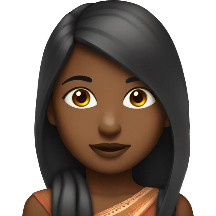 Girl with Indian girl  emoji
