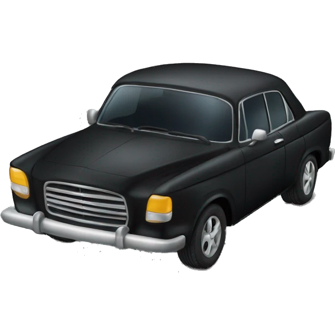 black car with spolier  emoji