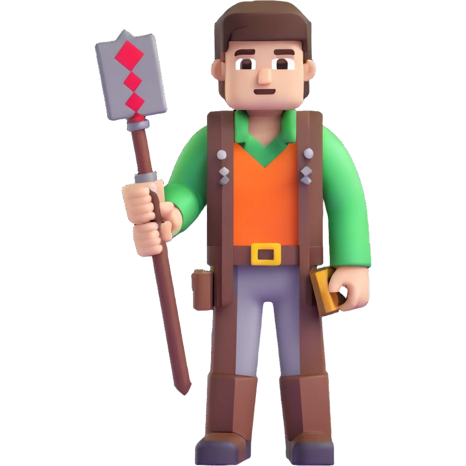 Garetr Garrison adventurer from Minecraft movie emoji