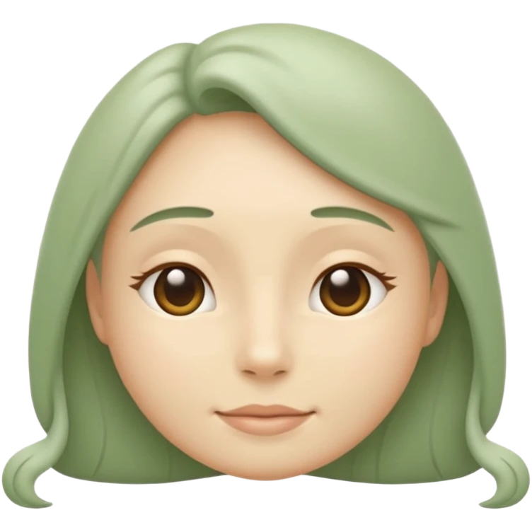 Minimal wellness emoji representing tighter skin and firmness,
subtle lifting effect, smooth contours, calm and natural,
no beauty or cosmetic symbols, soft sage green color palette emoji
