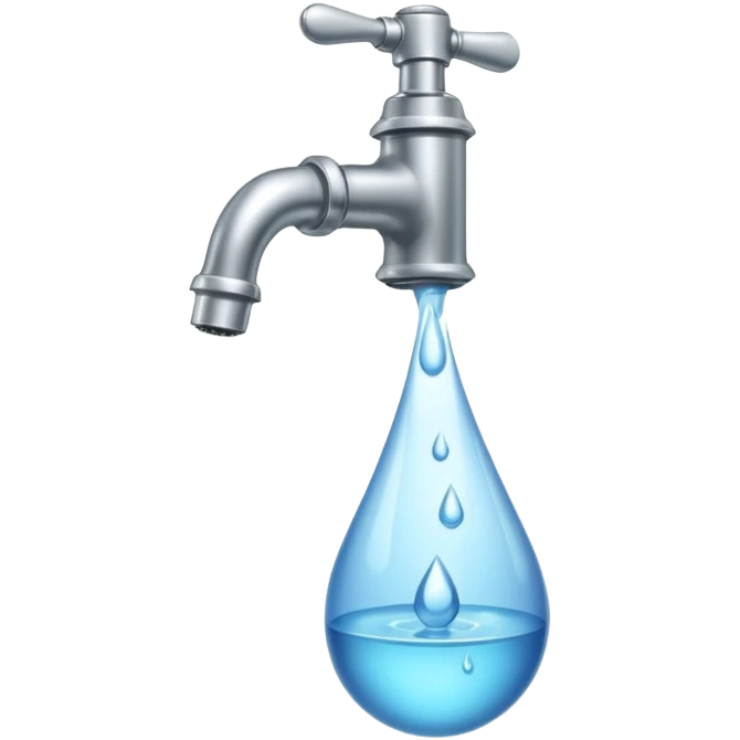 water flows from the tap emoji