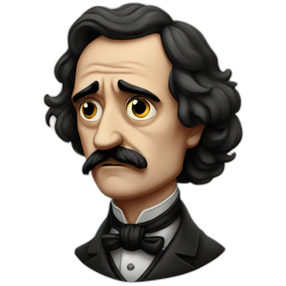 Edgar Alan Poe triste emoji