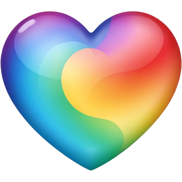 heart with a rainbow gradient emoji