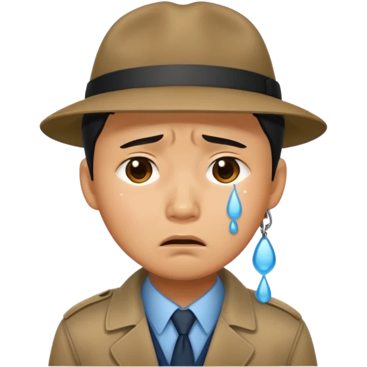 detective, asian, crying emoji