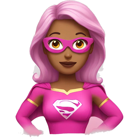 Super woman in pink emoji