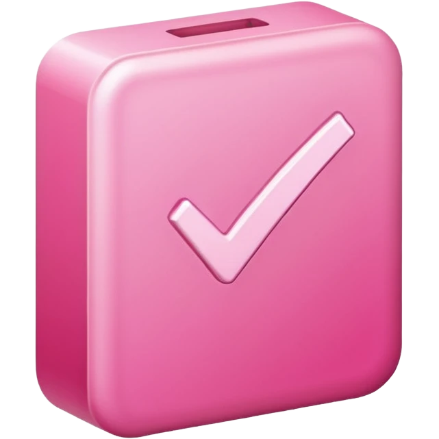 pink checkbox emoji