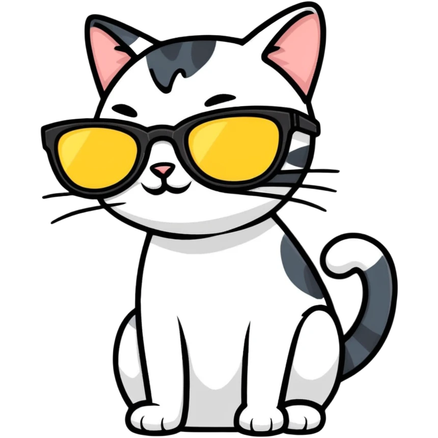 Cat with sunglasses emoji