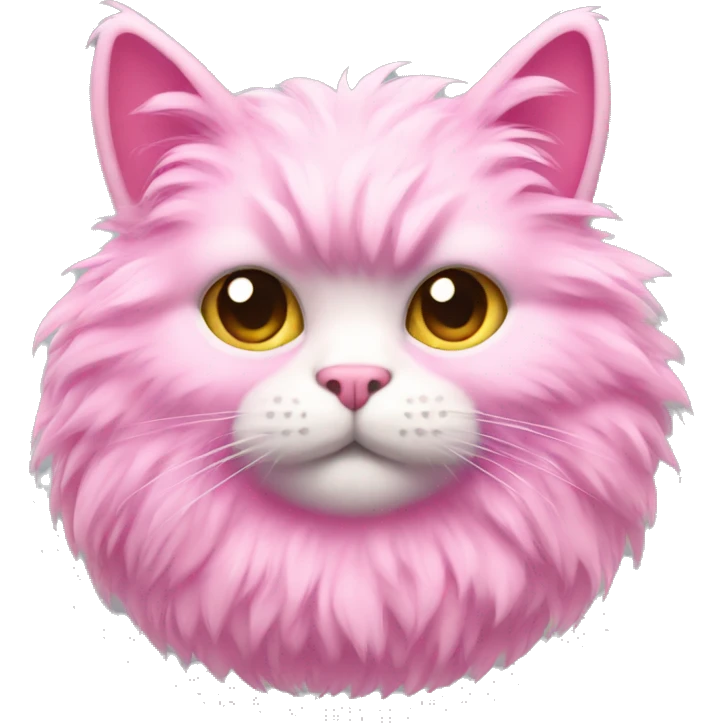 pink fluffy cat emoji