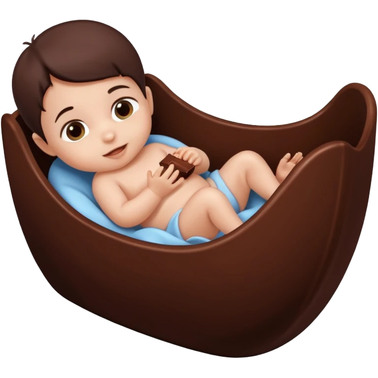 Baby in Chocolate cradle  emoji