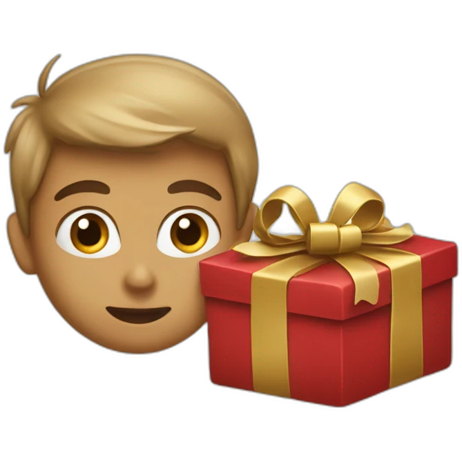 caca qui offre un cadeau emoji
