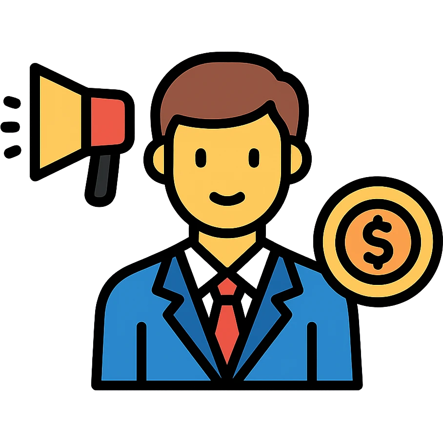 A marketer emoji