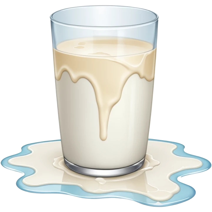 spilled glass of milk on floor milk puddle emoji