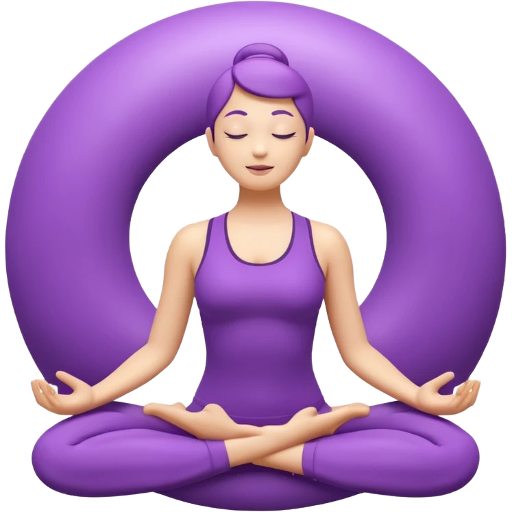 Yoga Breathing 3d Icon with color of A781F3 emoji