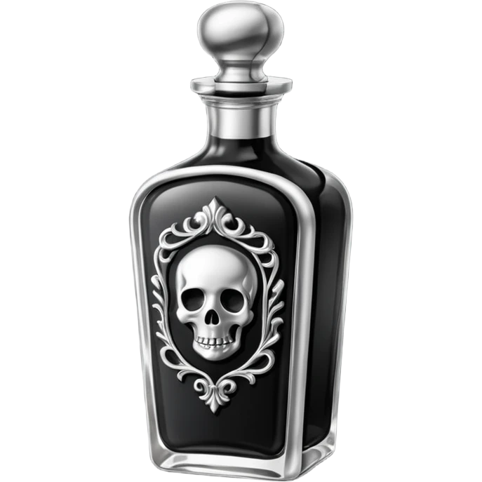 an elegant black poison bottle emoji