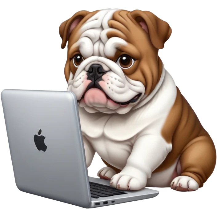 English bulldog computer emoji