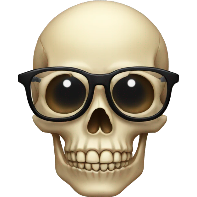Skull with glasses emoji