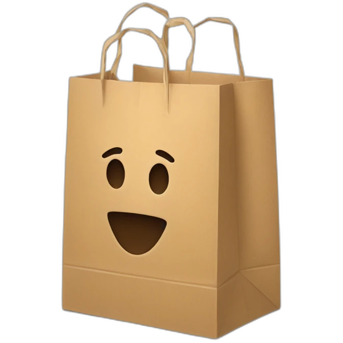 paper takeaway bag emoji