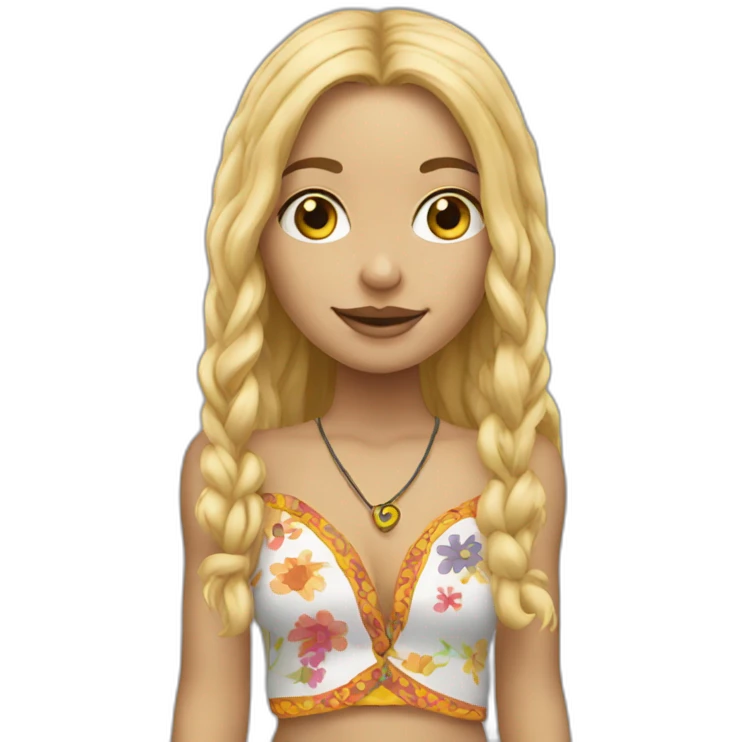blonde hippy girl emoji