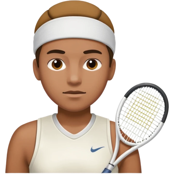 Tennis player with white sweatband emoji