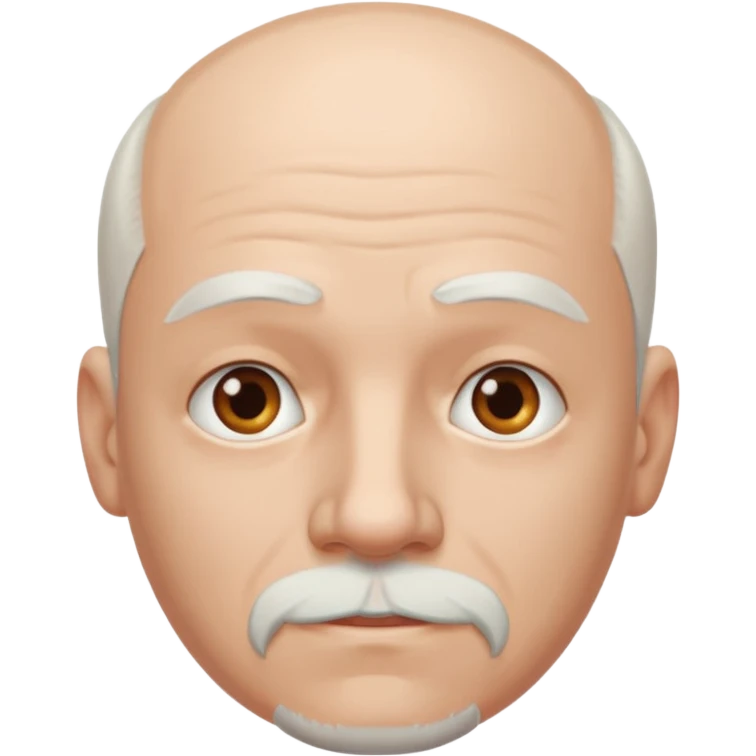 White hair bald man goatee emoji