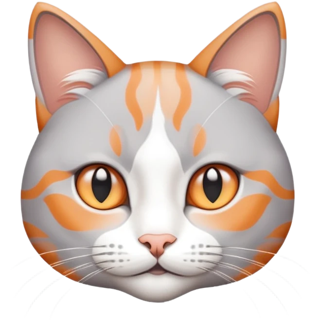 Cat Laura with grey-white-light Orange  emoji