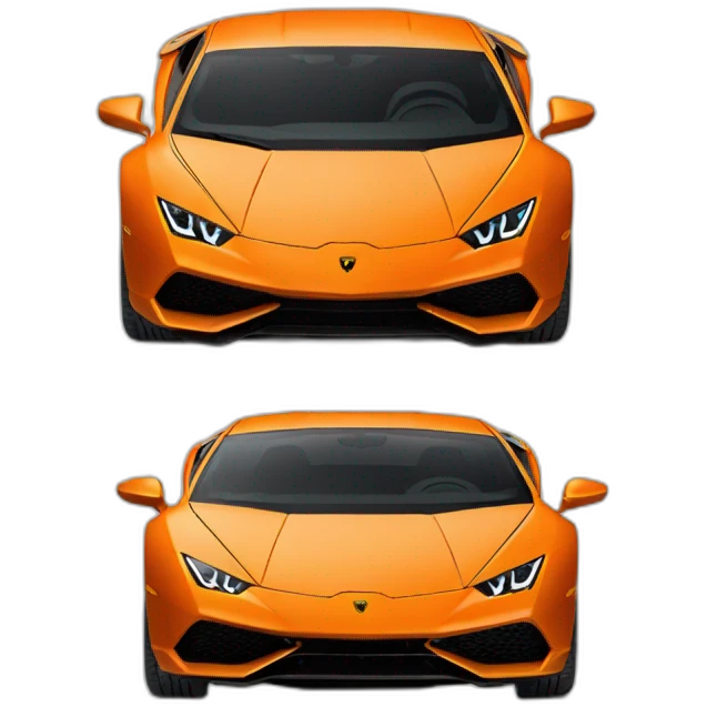 An orange lamborghini huracan evo emoji