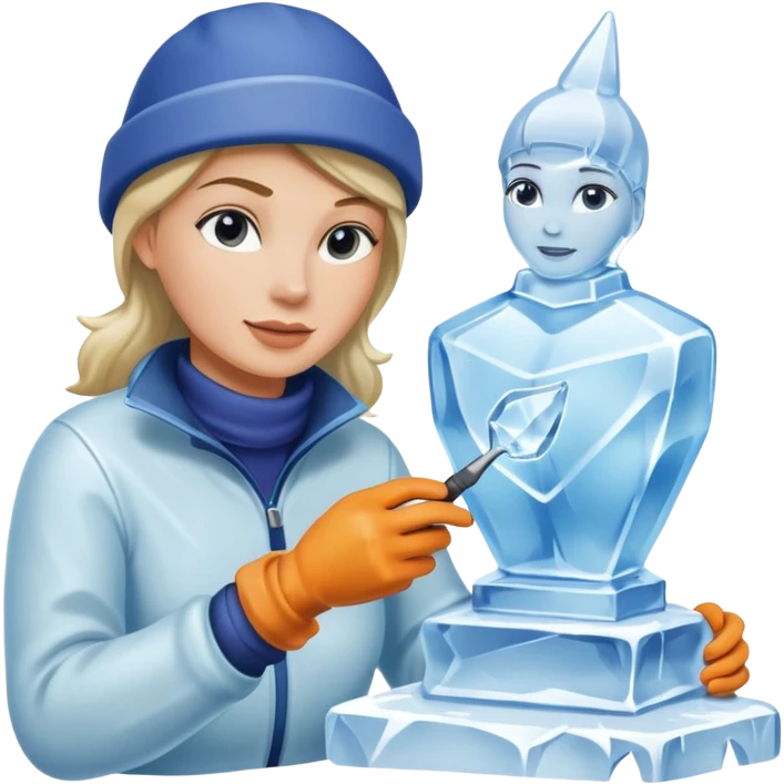 female ice sculptor emoji